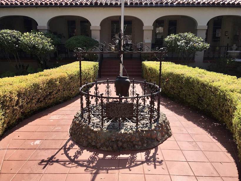 The courtyard and arched veranda